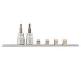 Steelman Pro 95679 7 Inch 3/8 Inch Drive Steel Socket Rail with 6 Sliding Clips (6 Piece) - 5