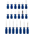 Steelman Pro 95978 Master Terminal Tool Kit for Automotive Terminal Block Wire Removal (19 Piece)
