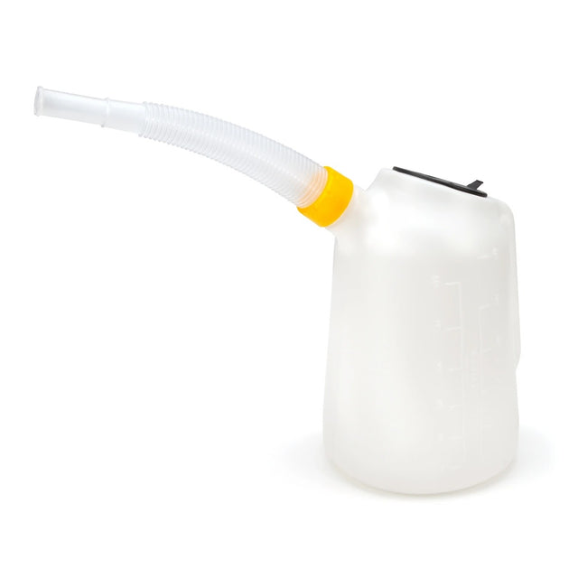 Steelman Pro 99472 6-Quart Oil Measuring and Dispensing Jug with 9.5 in. Flexible Spout and Snap-In Lid (1 Pack)