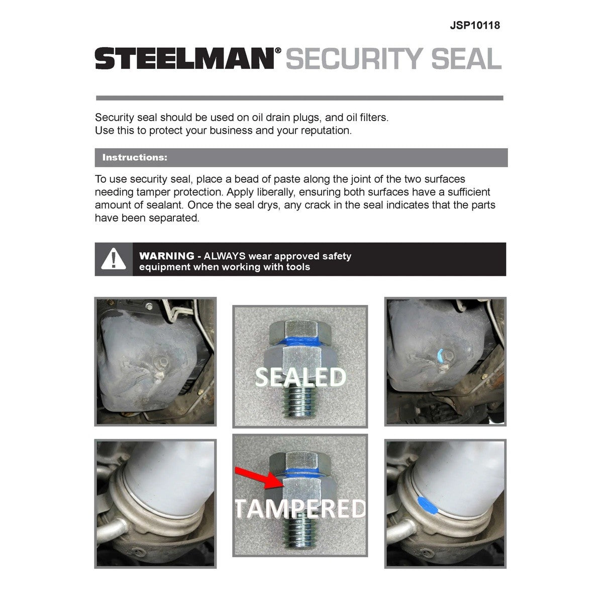 Steelman Pro JSP10118 1 oz Bright Blue Security Seal Tamper Indicator for Fasteners (10 Pack) - 4