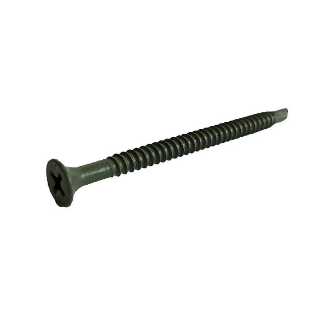 Strong-Point D614RV 6 x 1-1/4" Phillips Bugle Head Self-Drilling Tek Screw with Ruspert Coating for Exterior Sheathing to Metal (5 lb Box, 1200 Count)