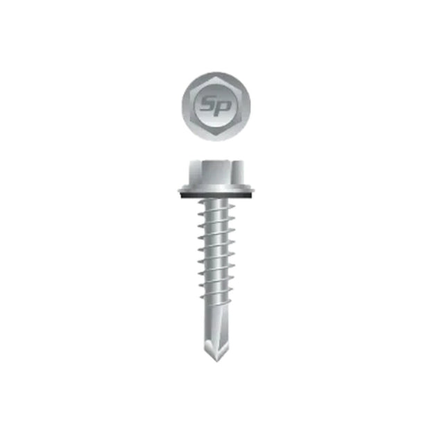 Strong-Point HA1016CV 10 x 1" Hex Tek 3 Screw with Bonded Neo Washer Strong Shield Coated (500 Count)
