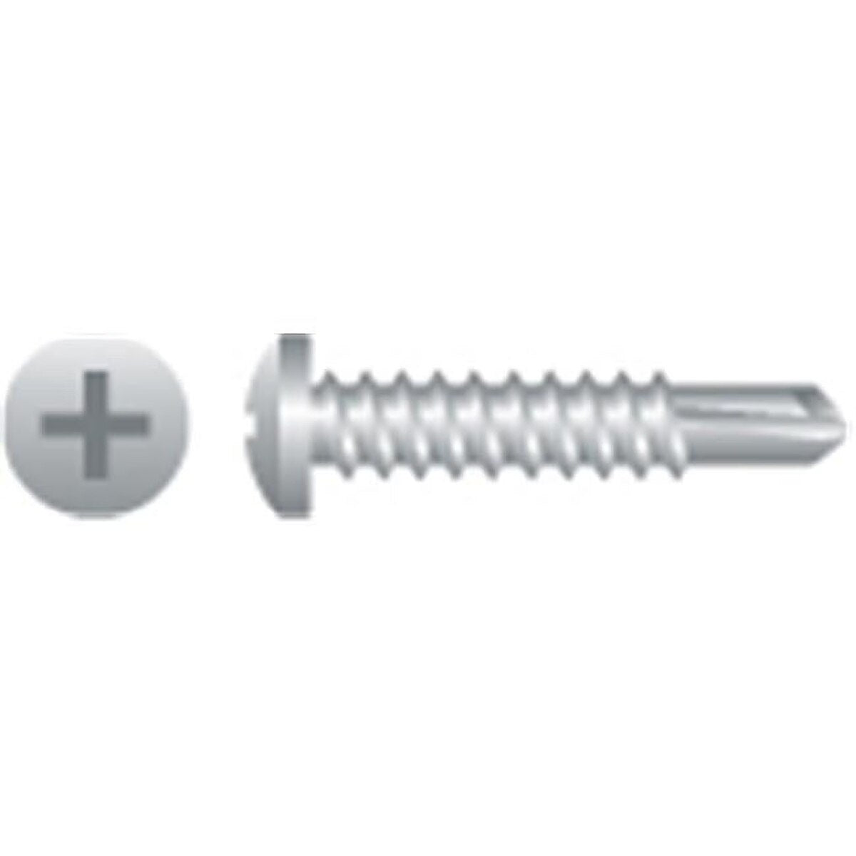 Strong-Point P64V 6 x 1 2" Phillips Pan Head Tek Screw Zinc Cr3 Coated (2500 Count)