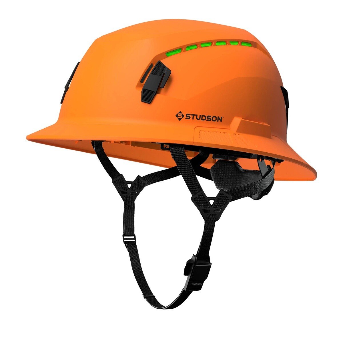 Studson SHK1-FB-CO-NA Full Brim Vented Type II Class C Safety Helmet Orange