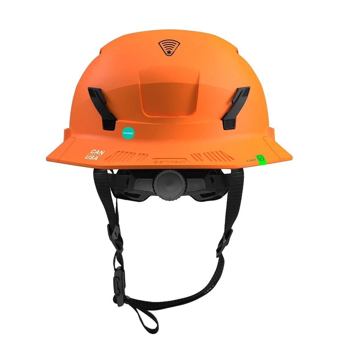 Studson SHK1-FB-CO-NA Full Brim Vented Type II Class C Safety Helmet Orange - 2
