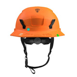 Studson SHK1-FB-CO-NA Full Brim Vented Type II Class C Safety Helmet Orange - 2