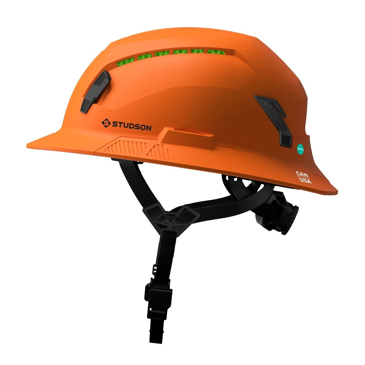 Studson SHK1-FB-CO-NA Full Brim Vented Type II Class C Safety Helmet Orange - 3