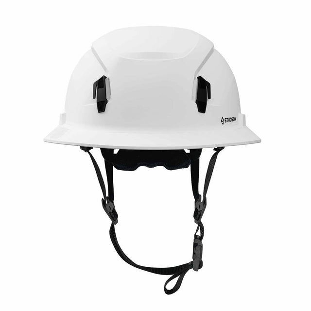 Studson SHK1-FB-EW Full Brim Non-Vented Class E Type II Safety Helmet - White