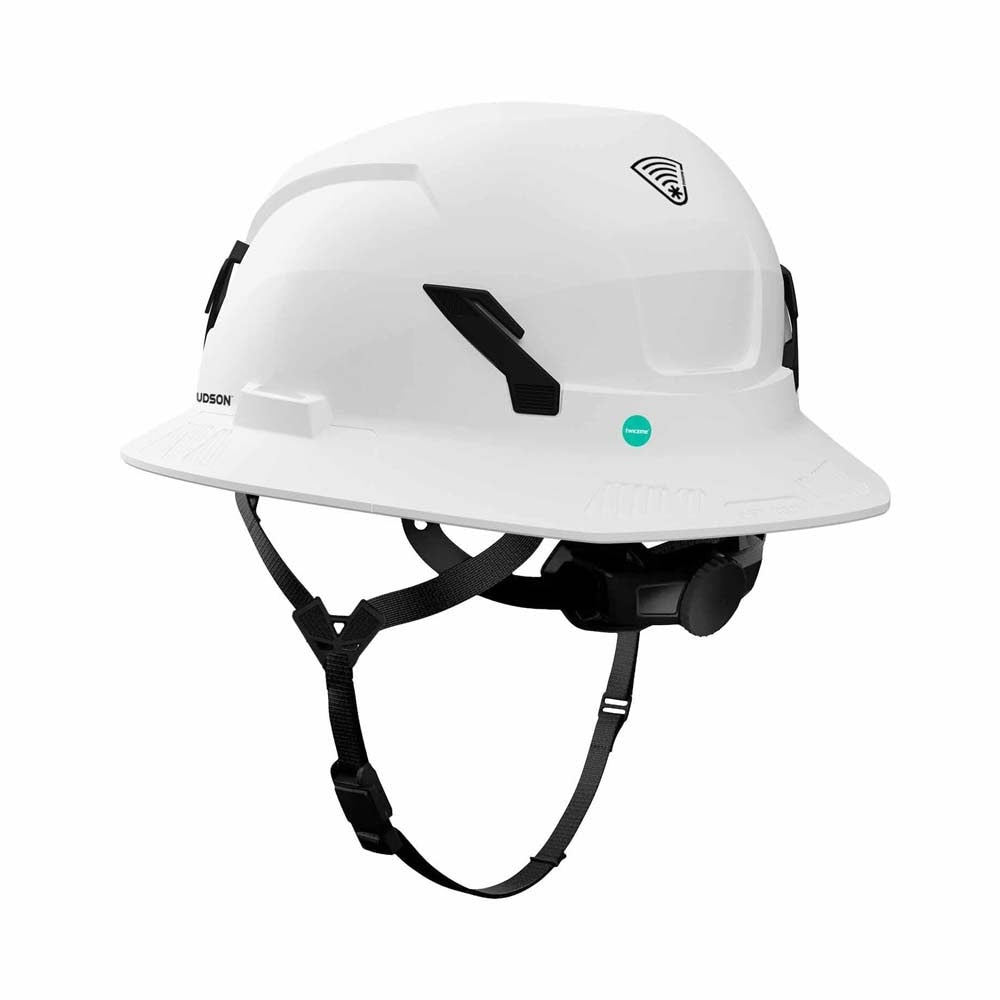 Studson SHK1-FB-EW Full Brim Non-Vented Class E Type II Safety Helmet - White - 5