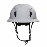Studson SHK1-FB-EW Full Brim Non-Vented Class E Type II Safety Helmet - White - 8