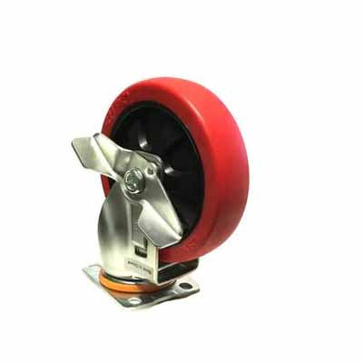 Sumner 779005 Caster 5" Plate Swivel (Red)