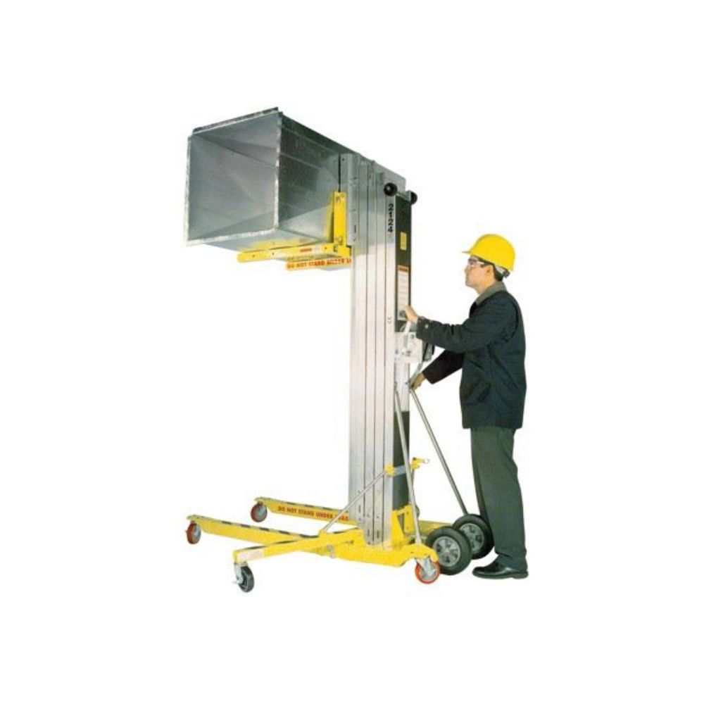 Sumner 784093 2012S 12' Short Stack Galvanized Material Lift, 650 lbs - 3