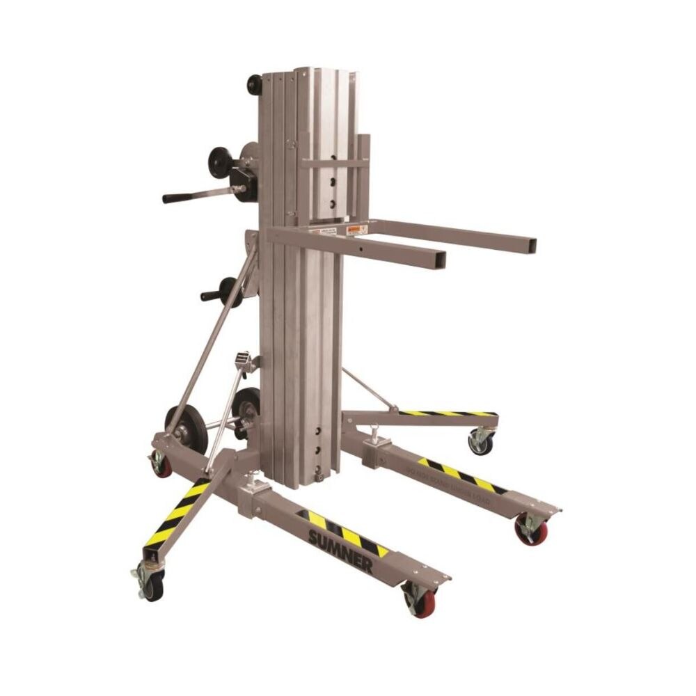 Sumner 784093 2012S 12' Short Stack Galvanized Material Lift, 800 lbs Capacity