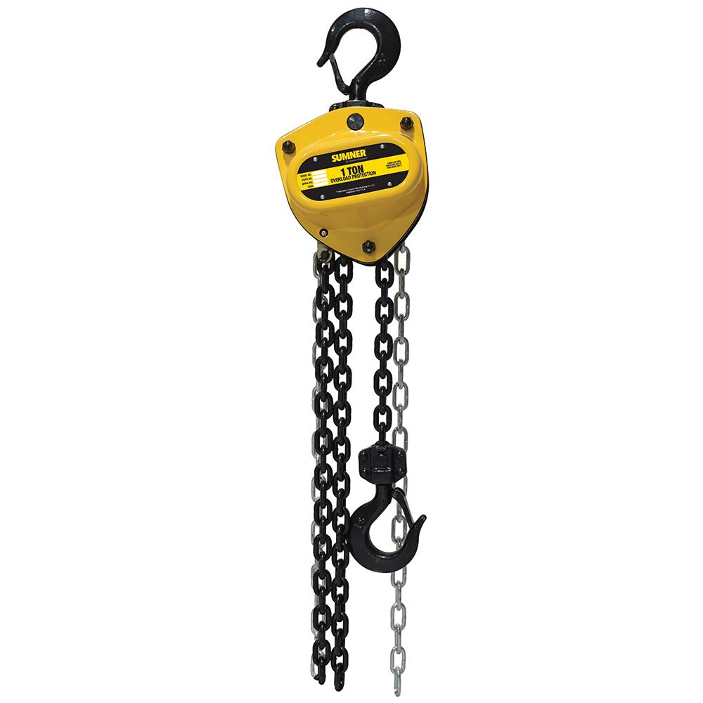 Sumner PCB100C15WO 1T Chain Hoist 15' Lift and Overload Protection