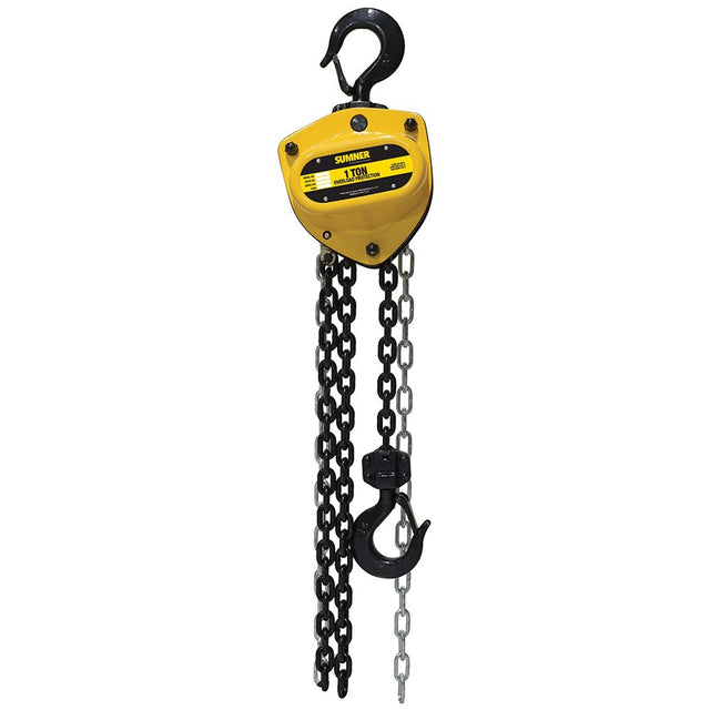 Sumner PCB100C15WO 1T Chain Hoist 15' Lift and Overload Protection