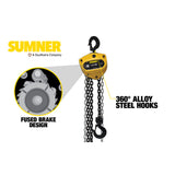 Sumner PCB150C20 1-1/2T Chain Hoist 20' Lift - 2