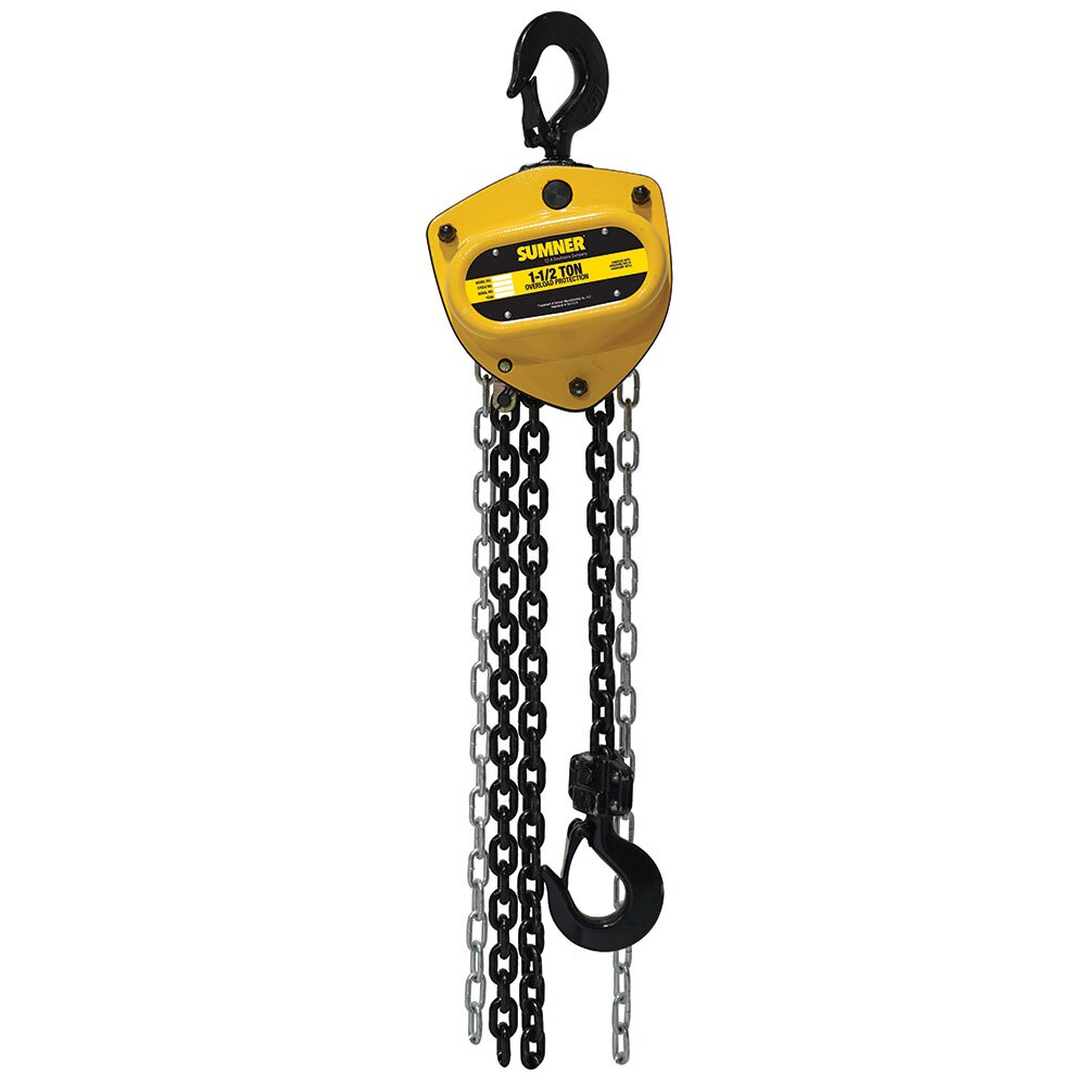 Sumner PCB150C30WO 1-1/2T Chain Hoist 30' Lift and Overload Protection ...