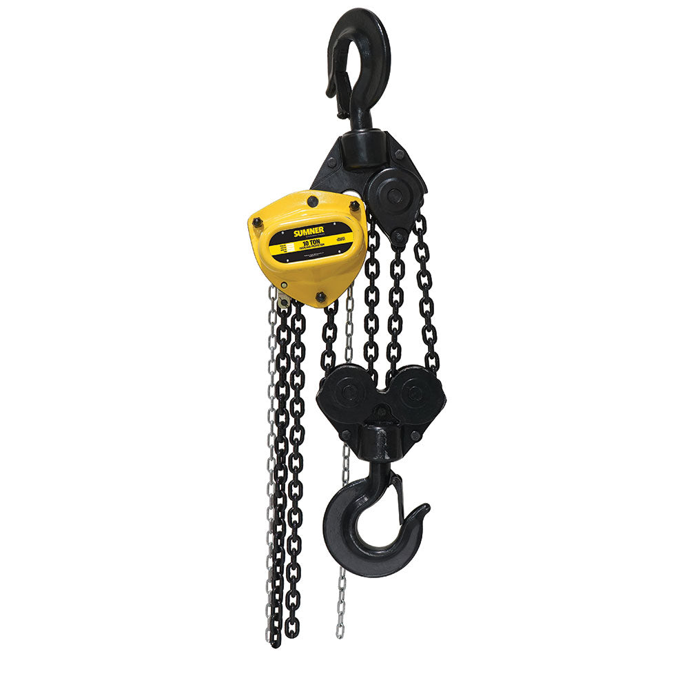 Sumner PCB1KC10WO 10T Chain Hoist 10' Lift and Overload Protection