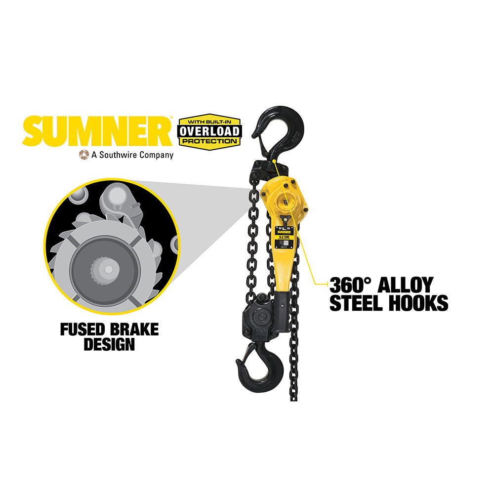 Sumner PLH630C10WO 6.3T LVR Hoist 10' Lift and Overload Protection - 2