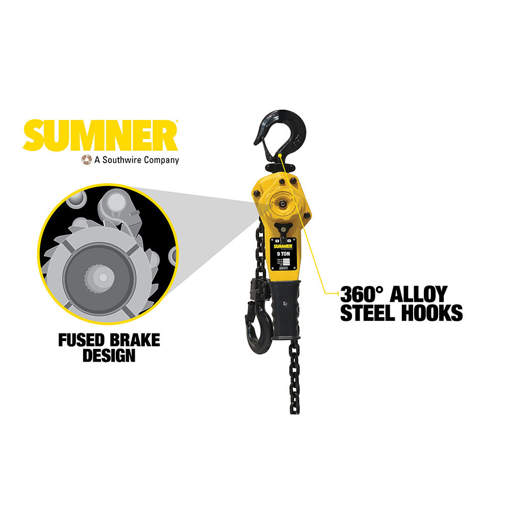 Sumner PLH900C10 9T LVR Hoist 10' - 2