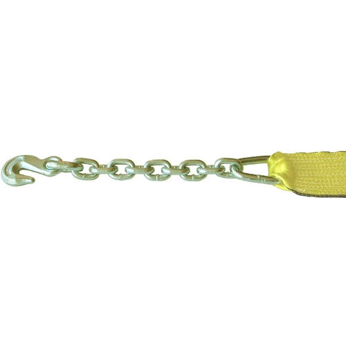 Lift All TE26432 Tuff-Edge Tiedown Strap Ratchet Buckle w/ Chain Anchor, 4"x27' 15000 Lbs