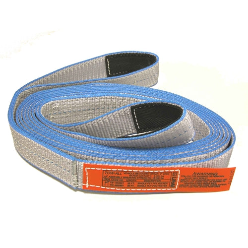 Lift All TS2802TX30 2-Ply Tuff-Edge Polyester Tow Strap Flat Eye & Eye, 2"x 30' 2-Ply