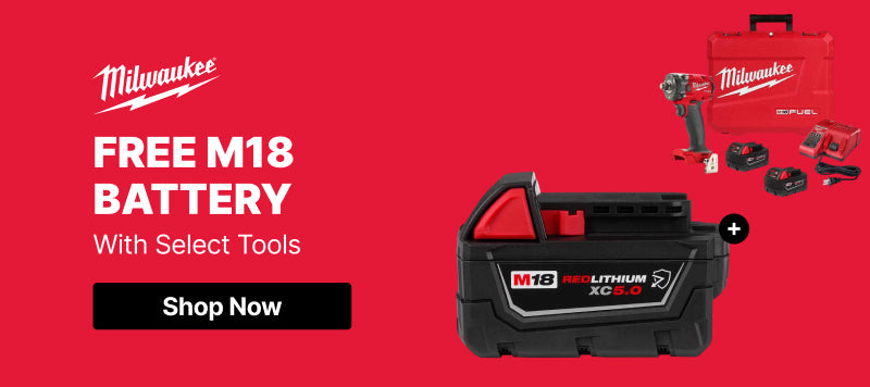 Milwaukee Free M18 Battery With Select Tools