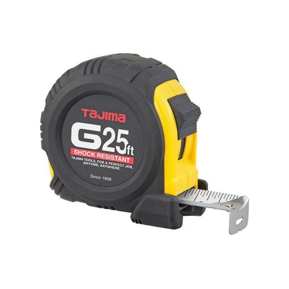 Tajima G-25BW G-Series Standard Scale 25' x 1" Steel Blade Tape Measure