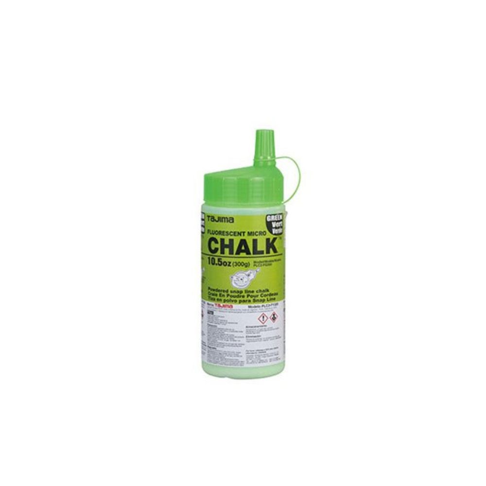 Tajima PLC2-FG300 Chalk-Rite Ultra Fine Chalk 10.5 oz. with Easy Fill Nozzle, Fluorescent Green