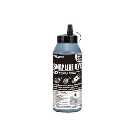 Tajima PLC3-BK900 Snap Line Dye, Permanent Marking Chalk with Easy Fill Nozzle, 907g/32 oz., Black