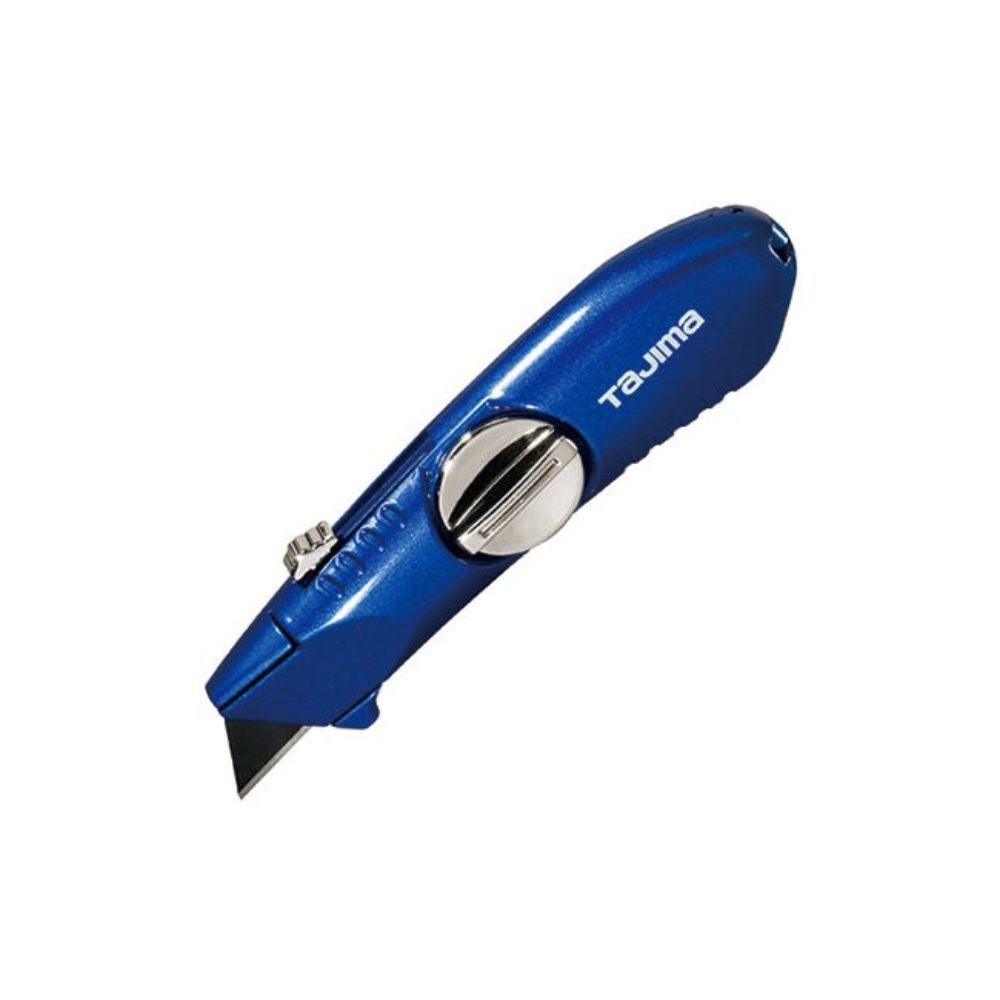 Tajima VR-102B VR-Series Box Cutter with Retractable Blade, 3 x V-REX Blades, Blue