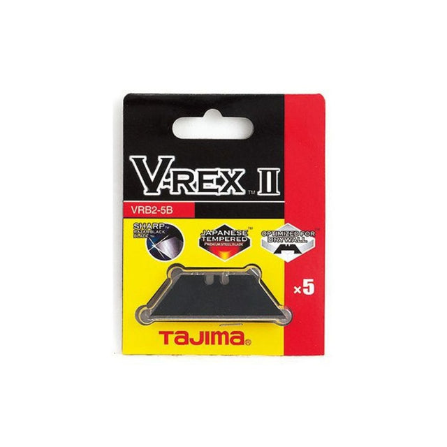 Tajima VRB2-5B V-REX II Premium Tempered Steel Utility Knife Blades, 50-Pack