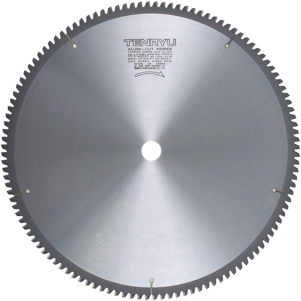 Tenryu AC-405120DN Alumi-Cut 16" 120T 1" Arbor Non-Ferrous Saw Blade