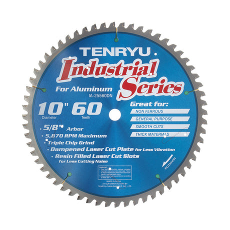 Tenryu IA-25560DN Industrial Non-Ferrous Thin Stock Blade, 10" 60T 5/8" Arbor