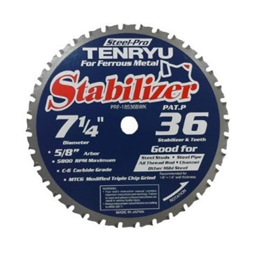 Tenryu PRF-18536BWK 7-1/4" 36T Stabilizer Blade For Ferrous Metal