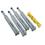 Roof Zone 65002 Folding Warning Line System 4 Stanchions And Flag