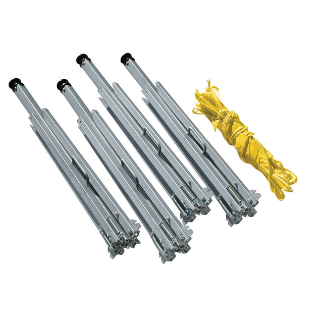 Roof Zone 65002 Folding Warning Line System 4 Stanchions And Flag