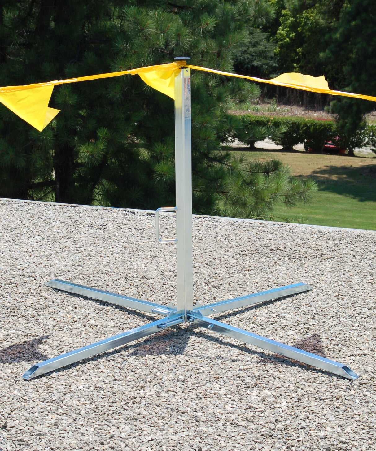 Tie Down 65003 105 Ft Folding Warning Line System w 3 Stanchions Yellow Flag - 5