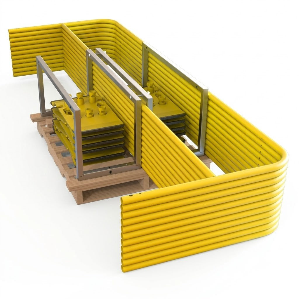 Tie Down 70782G Guardrail Stack Pallet Kit 7.5'Galvanized with Rails and Bases (11 Rails, 12 Bases)
