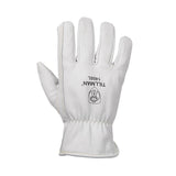 Tillman 1408-L A6 Cut Resistant Top Grain Cowhide Drivers Gloves with Para-Aramid Steel Liner Pearl Large - 4