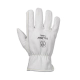 Tillman 1408-M A6 Cut Resistant Top Grain Cowhide Drivers Gloves with Para-Aramid Steel Liner Pearl Medium - 4