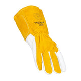 Tillman 49-L Large MIG Welding Gloves with Top Grain Goatskin Palm and 5" Shirred Cuff - 4