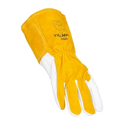 Tillman 49XL MIG Welding Gloves with Goatskin Palm and 5" Shirred Cuff Size XL - 4