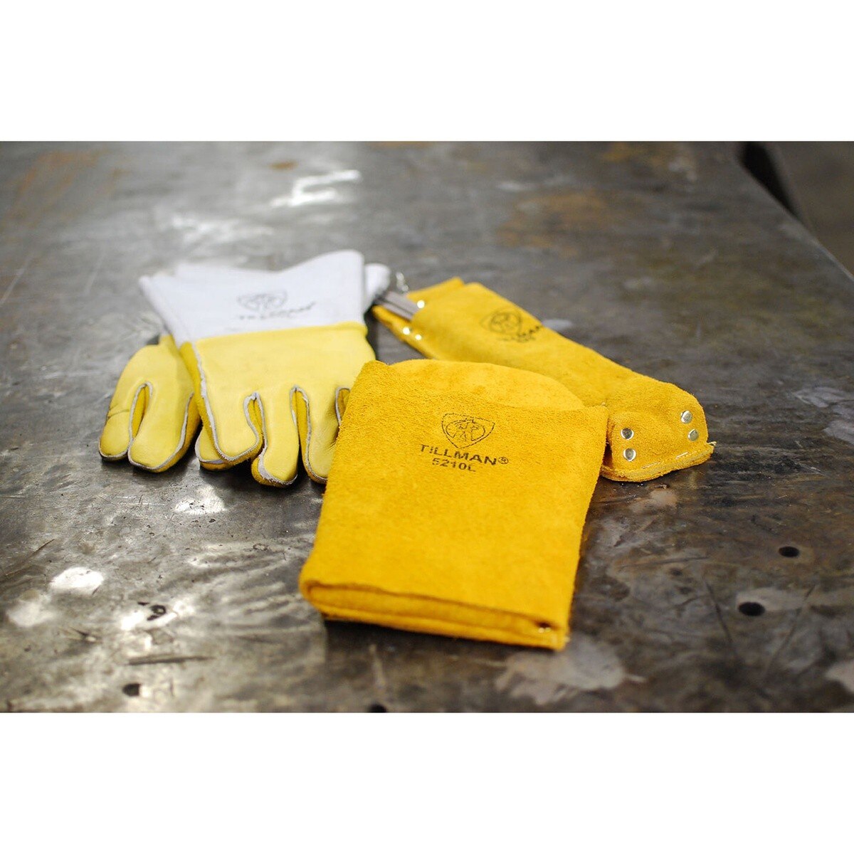 Tillman 5210SL 10" Leather Welding Left Arm Pad Sleeve - 3