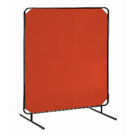 Tillman 6031066 6' x 6' Orange Flame Retardant Vinyl Welding Screen with Frame