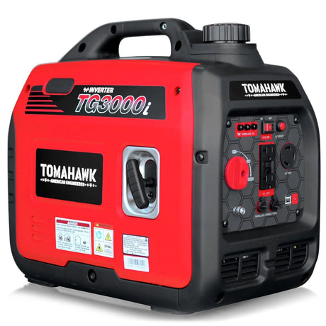Tomahawk TGE3000I 3000 Watt Super Quiet Portable Inverter Generator 20" x 12" x 19"