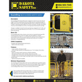 Tractel 500368 33" GuardDog Self-Closing Industrial Safety Gate Powder Coat Safety Yellow - 2