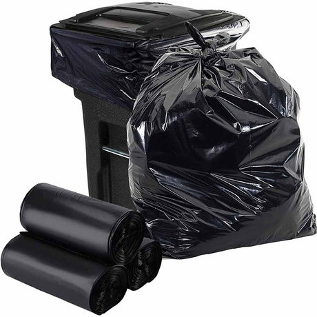 Trash Bag 33gal 33Gal Fasteners Logo Trash Garbage Bags, No Drawstring, Wire Tie