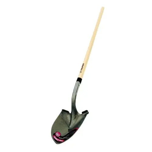 Truper 31207 10" x 59" Wood Long Handle Round Point Shovel