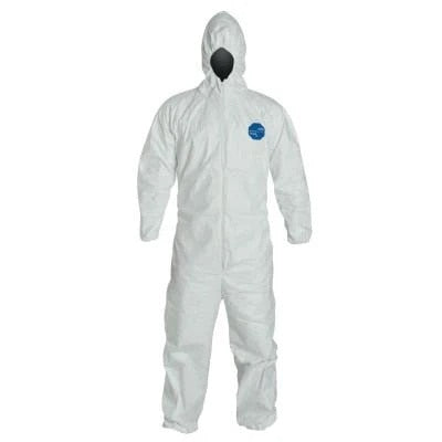 Tyvek 251-TY127S-3XL 400 Hooded Coveralls with Elastic Wrists and Ankles White 3XL (25 Pack)